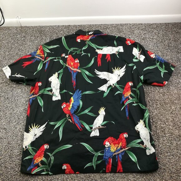 Vintage Paradise Found Shirt Hawaiian Parrots Cockatoos Magnum PI Camp Mens XL - Picture 4 of 7